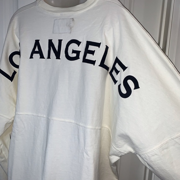 Spirit Jersey Plus Cream Sweatshirt says Los Angeles on back NWT - Picture 6 of 7